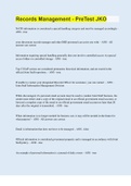Records Management - PreTest JKO &vert; 30 Questions with 100&percnt; Correct Answers &vert; Updated & Verified