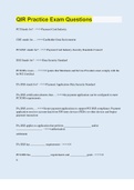 QIR Practice Exam Questions &vert; 100 Questions with 100&percnt; Correct Answers &vert; Updated & Verified