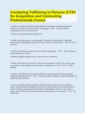 Combating Trafficking in Persons &lpar;CTIP&rpar; for Acquisition and Contracting Professionals Course &vert; with 100&percnt; Correct Answers &vert; Updated & Verified