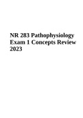 NR 283 Pathophysiology Exam 1 Study Guide - Concepts Review 2023/2024