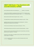 HMGT 3300 Exam 1 Top Questions with accurate answers&comma; verified&period;