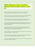 HMGT 2460 Unit 3 Exam&comma; Top Exam Question with accurate answers&comma; rated A&plus;
