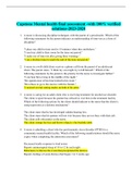 Capstone Mental health final assessment -with 100&percnt; verified solutions-2023-2024