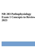 NR 283 Pathophysiology Exam 1 Concepts to Review 2023