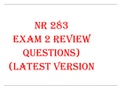 NR 283  Exam 2 Review Questions & Answers (LATEST VERSION 2023
