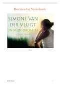 Boekverslag "In mijn dromen" Simone van der Vlugt 