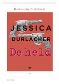 Boekverslag "De held" Jessica Durlacher               