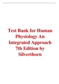Test Bank for Human Physiology An Integrated Approach 7th Edition by Silverthorn