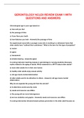 GERONTOLOGY NCLEX REVIEW EXAM 1 WITH QUESTIONS AND ANSWERS