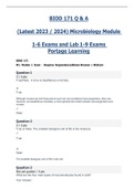 BIOD 171 / BIOD171 (Latest 2023 / 2024) Microbiology Module 1-6 Exams and Lab 1-9 Exams Portage Learning