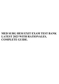 MED SURG HESI EXIT EXAM TEST BANK LATEST 2023 WITH RATIONALES&comma; COMPLETE GUIDE&period; 
