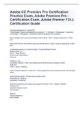 Adobe CC Premiere Pro Certification Practice Exam&comma; Adobe Premiere Pro - Certification Exam&comma; Adobe Premier FULL Certification Guide