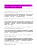 CMS NR341 &lpar;Complex Adult Health&rpar; &ndash; Questions And Answers