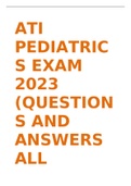 ATI PEDIATRICS EXAM 2023 (QUESTIONS AND ANSWERS ALL CORRECT 75/75).