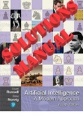 SOLUTIONS & INSTRUCTOR MANUAL for Artificial Intelligence: A Modern Approach, 4th Edition by Peter Norvig and Stuart Russell ISBN-10 1292401133 ISBN-13 978-1292401133. 585 Pages.