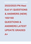 PN HESI Exit V1 QUESTIONS & ANSWERS (NEW) 160 QUESTIONS & ANSWERS BEST EXAM SOLUTION SATIFACTION GUARANTEED SUCCESS LATEST UPDATE 2022/2023 GRADED A+