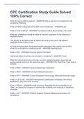 CPC Certification Study Guide Solved 100&percnt; Correct