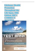 Edelman&colon; Health Promotion Throughout the Life Span&comma; 10th Edition 100&percnt; CORRECT 2023&sol;2024 