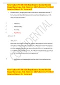 New Update NURS HESI Psychiatric-Mental Health Exam Questions And Answers 100&percnt;Correct&sol;Verified Attained Grade A&plus; Version A