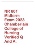 NR 565 ACTUAL MIDTERM EXAM 2022 STUDY GUIDE AND QUESTIONS WITH ANSWERS. A GUARANTEED