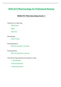 Exam 1 - NUR2474 / NUR 2474 (Latest 2023 / 2024) : Pharmacology for Professional Nursing - Rasmussen