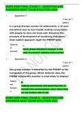 NURS 6650 FINAL EXAM 2 &ndash; QUESTION AND ANSWERS BEST EXAM SOLUTION 2023