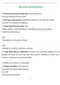 Nursing Jurisprudence and Ethics for Texas Nurses Exam 2022