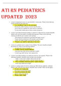 ATI RN PEDIATRICS UPDATED 2023 WITH QUESTIONS & ANSWERS LATEST UPDATE