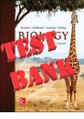 TEST BANK for Biology 5th Edition by Robert Brooker, Eric Widmaier, Linda Graham and Peter Stiling. ISBN-10 1260169626 ISBN-13 978-1260169621. All Chapters 1-60 (Complete Download) 