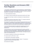 Cardiac Questions and Answers 2022 from Fitzgerald