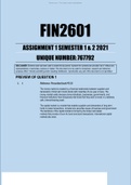 FIN2601 Assignment 1 Semester 1 & 2 2022