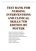 2022/2023 TEST BANK FOR NURSING INTERVENTIONS AND CLINICAL SKILLS 7TH EDITION BY POTTER with RATIONALE