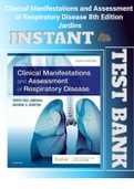(Instant download) Clinical Manifestations and Assessment of Respiratory Disease 8th Edition Jardins Test Bank All Chapters| Complete guide