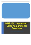 MNB1601 Assignment 1 to Assignment 6 2023 Solutions