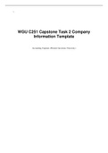 WGU C251 Capstone Task 2 Company Information Template Accounting Capstone (Western Governors University)