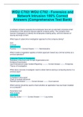 WGU C702&sol; WGU C702 - Forensics and  Network Intrusion 100&percnt; Correct  Answers &lpar;Comprehensive Test Bank&rpar;