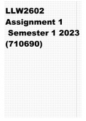 LLW2602 Assignment 1 Semester 1 2023 (710690)