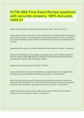 PLTW HBS Final Exam Review questions with accurate answers&comma; 100&percnt; Accurate&comma; rated a&plus;