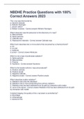 NBDHE Practice Questions with 100&percnt; Correct Answers 2023