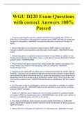 WGU D220 Exam Questions with correct Answers 100% Passed