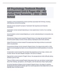 AP Psychology Textbook Reading Assignment Unit 6 Pages 454 - 462 Junior Year Semester 1 &lpar;A&plus; graded 100&percnt; latest update&rpar; 