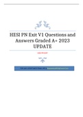 HESI PN Exit V1 Questions and Answers Graded A&plus; 2023 UPDATE