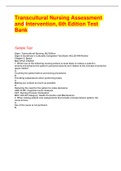 Transcultural Nursing Assessment and Intervention&comma; 6th Edition Test Bank