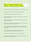 CNA ch 10 exam Questions and answers&comma; 100&percnt; Accurate&comma; rated A&plus;