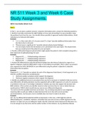 NR 511 Week 3 and Week 6 Case Study Assignments.