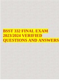 BSST 332 FINAL EXAM 2023/2024 VERIFIED QUESTIONS AND ANSWERS