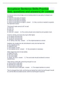 Accuplacer Sentence Skills Practice Test&comma; questions and answers&vert; A&plus; content  