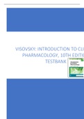 VISOVSKY INTRODUCTION TO CLINICAL PHARMACOLOGY&comma; 10TH EDITION TESTBANK