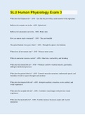 SLU Human Physiology Exam 3 &vert; 40 Questions with 100&percnt; Correct Answers &vert; Updated & Verified