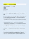Exam 1 - AMSN 7016C &vert; 250 Questions with 100&percnt; Correct Answers &vert; Updated & Verified &vert; 38 Pages